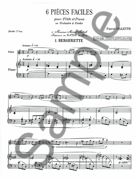 Bergerette (flute & Piano)