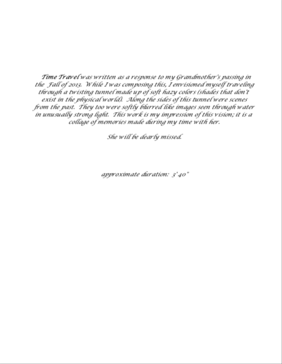 Time Travel Piano Solo scores gallery preview page 2