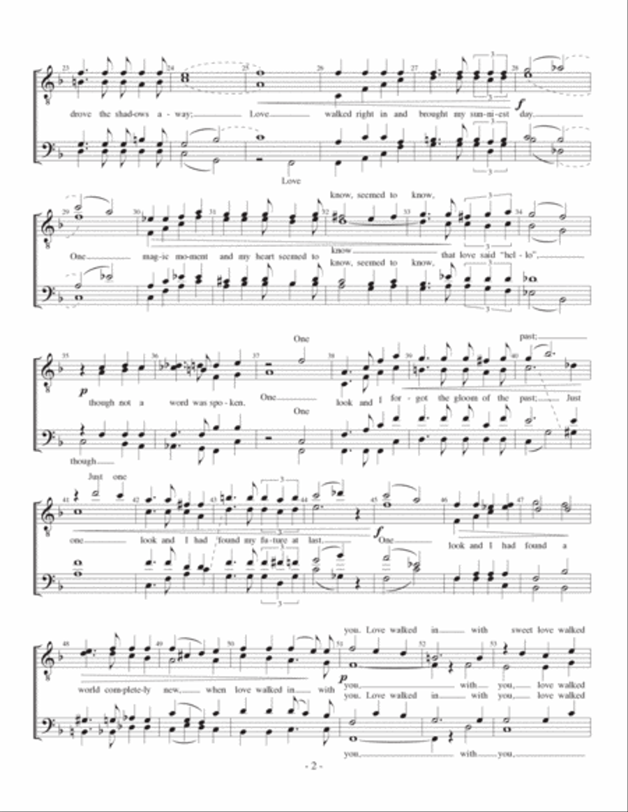 Love Walked In from GOLDWYN FOLLIES Love Walked In from GOLDWYN FOLLIES A Cappella scores gallery preview page 2