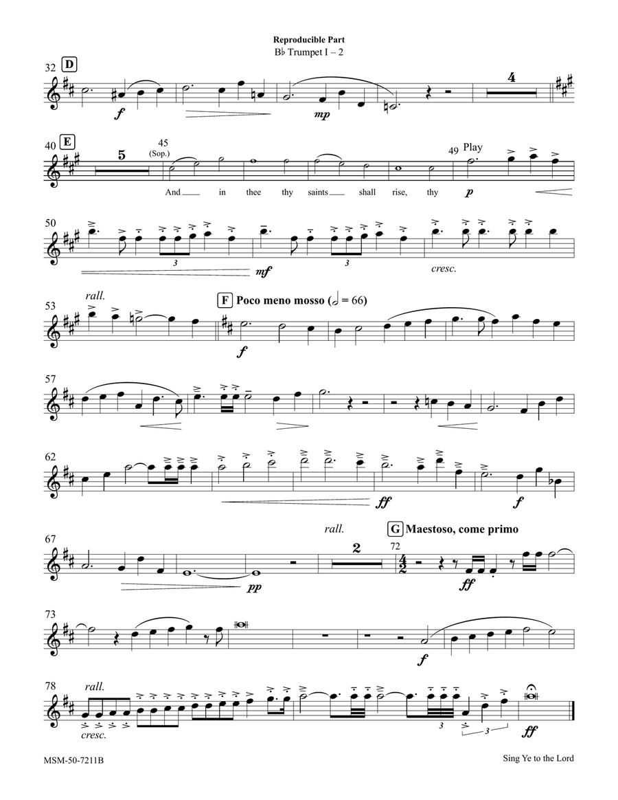 Sing Ye to the Lord Trombone scores gallery preview page 5