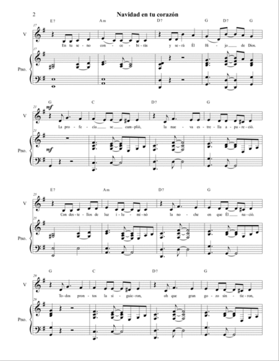 Navidad en tu corazón - Solo vocal para mujeres Voice Solo scores gallery preview page 3