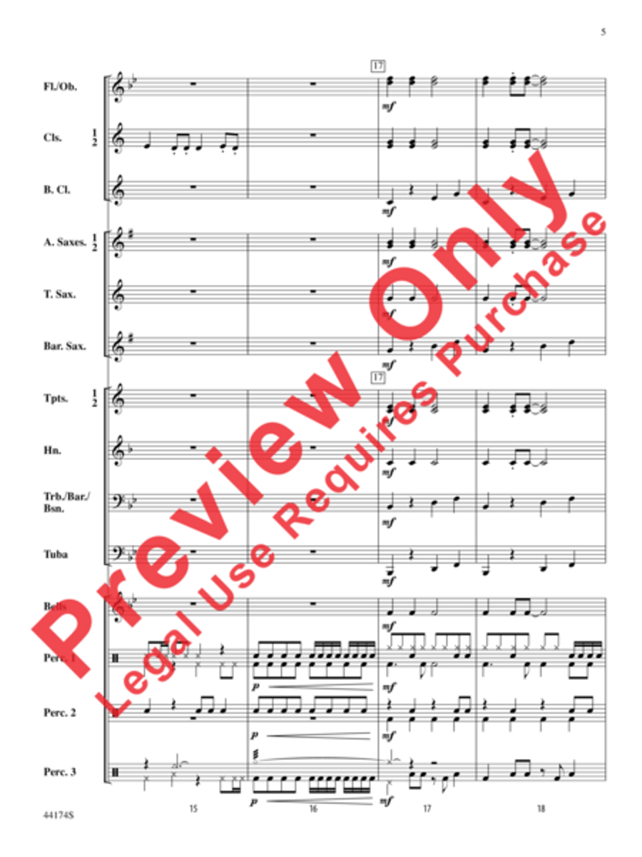 Rockin' Through the Snow Rockin' Through the Snow Concert Band scores gallery preview page 6