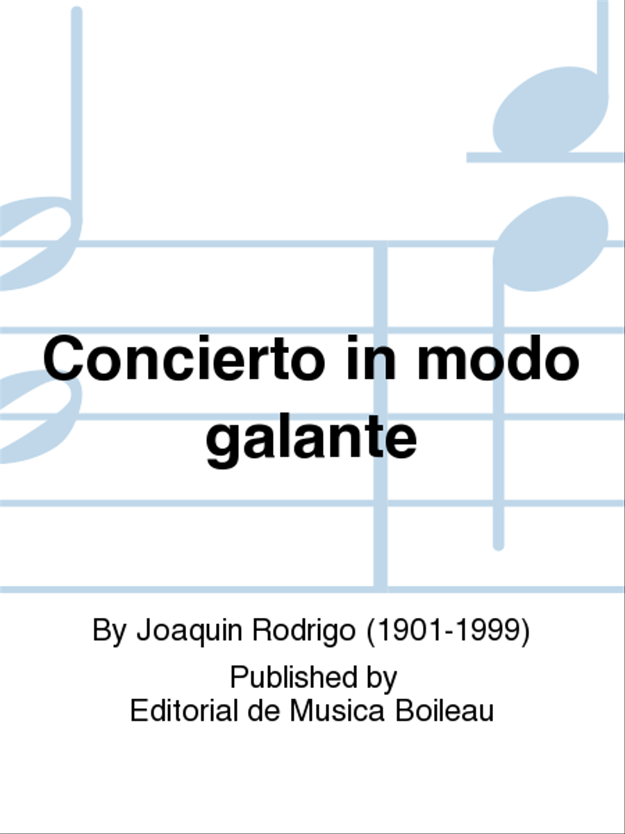 Concierto in modo galante Piano Accompaniment scores gallery preview page 1