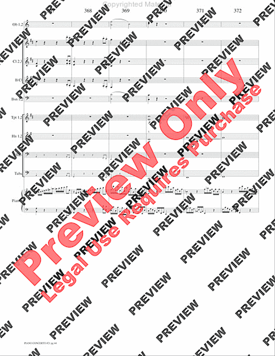 Piano Concerto No. 21, K. 467 (Movement I) Concert Band scores gallery preview page 47