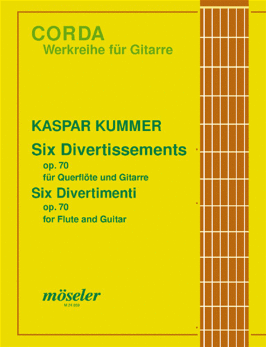 Six Divertissements op. 70 Flute scores gallery preview page 1