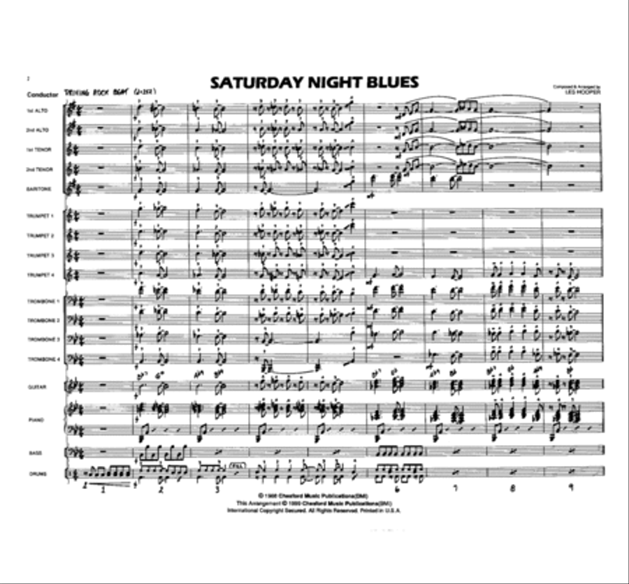 Saturday Night Blues Jazz Ensemble scores gallery preview page 2