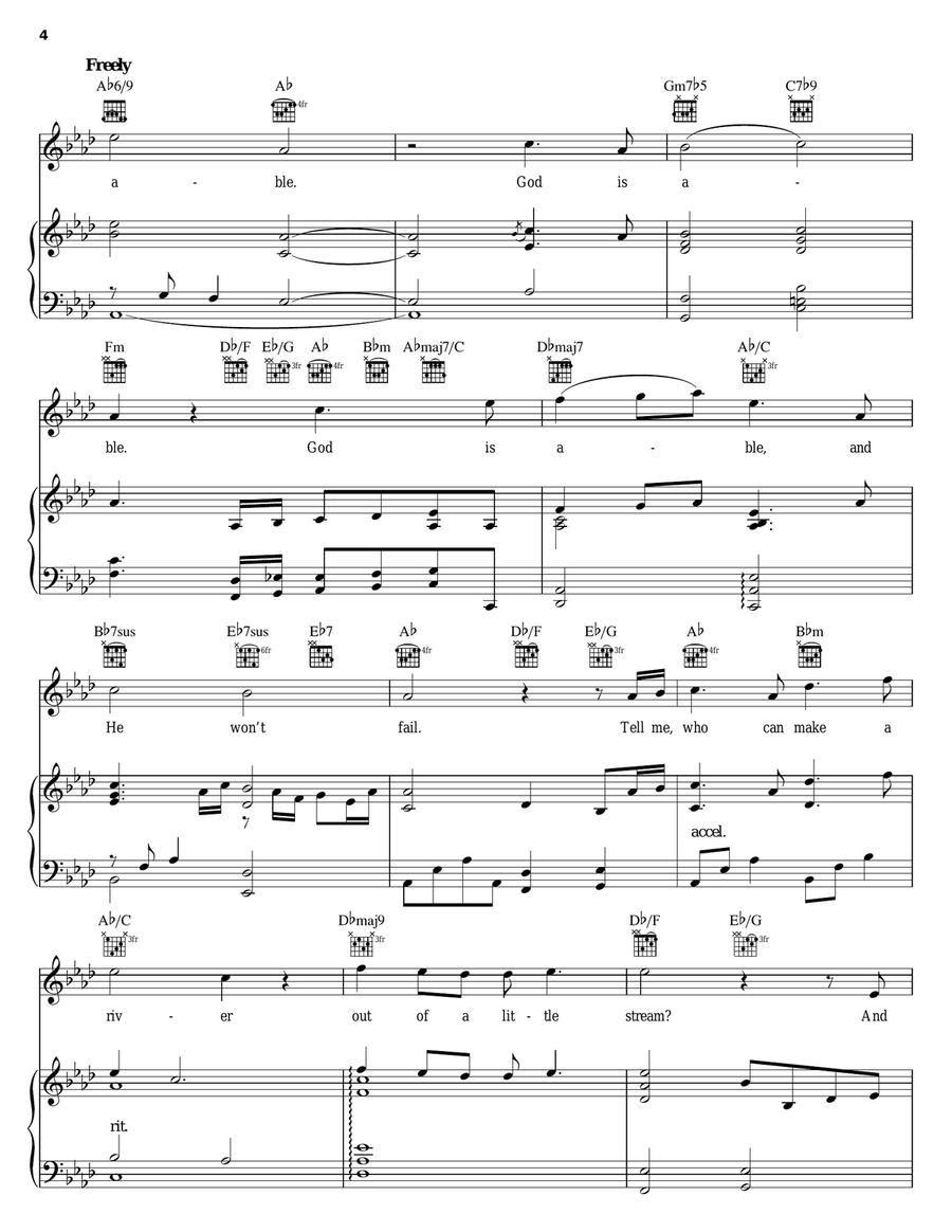 God Is Able Piano, Vocal, Guitar scores gallery preview page 4