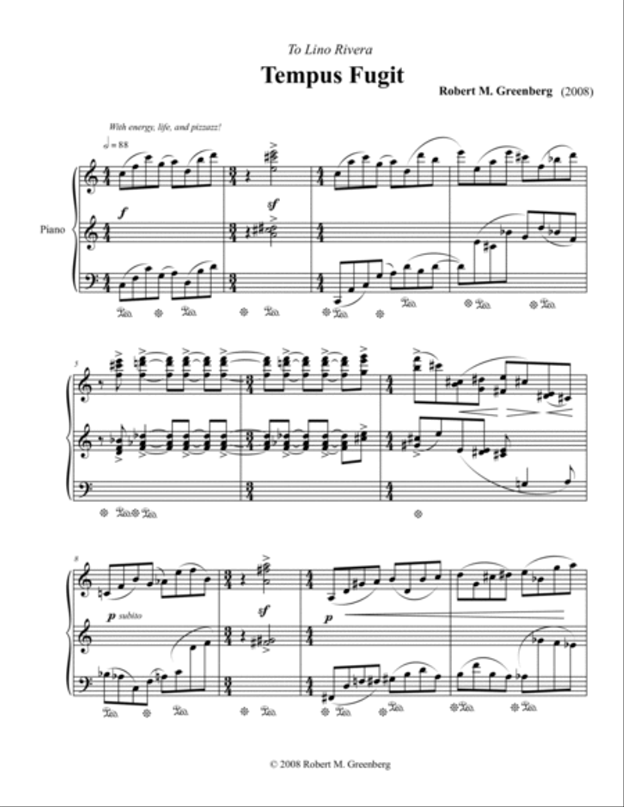 Tempus Fugit for piano Piano Solo scores gallery preview page 3