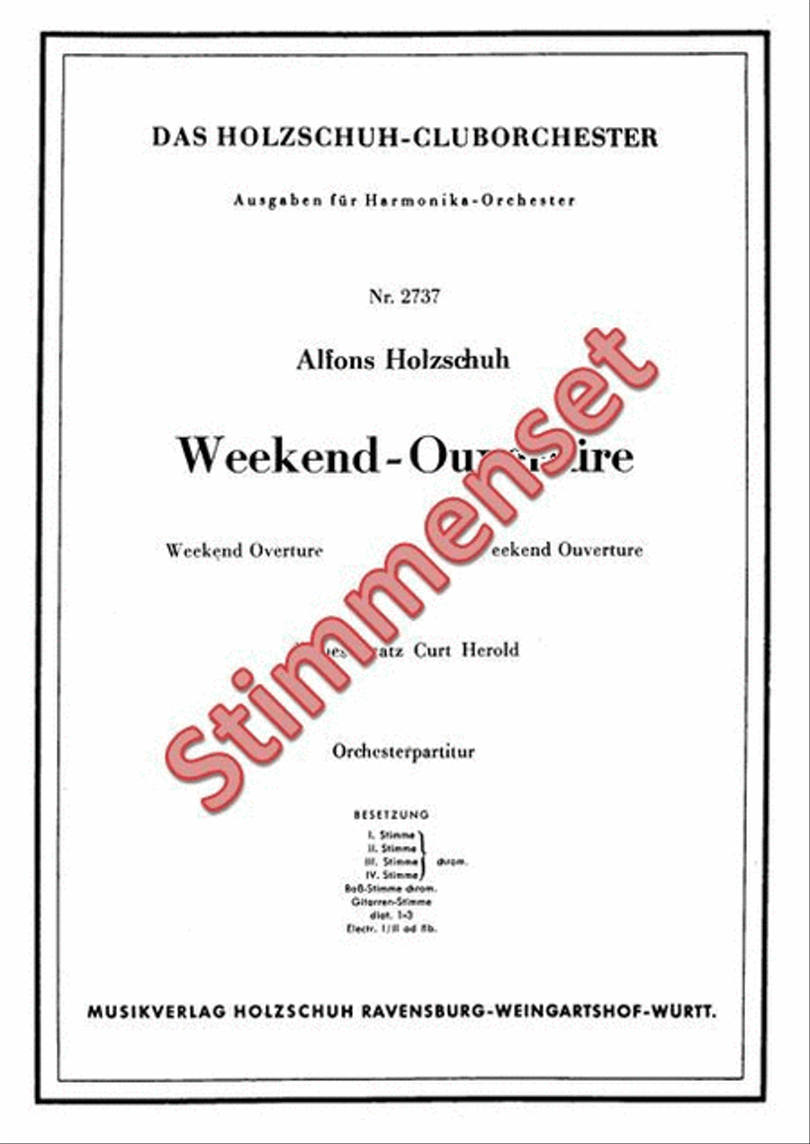 Weekend Ouvertüre Accordion Orchestra scores gallery preview page 1