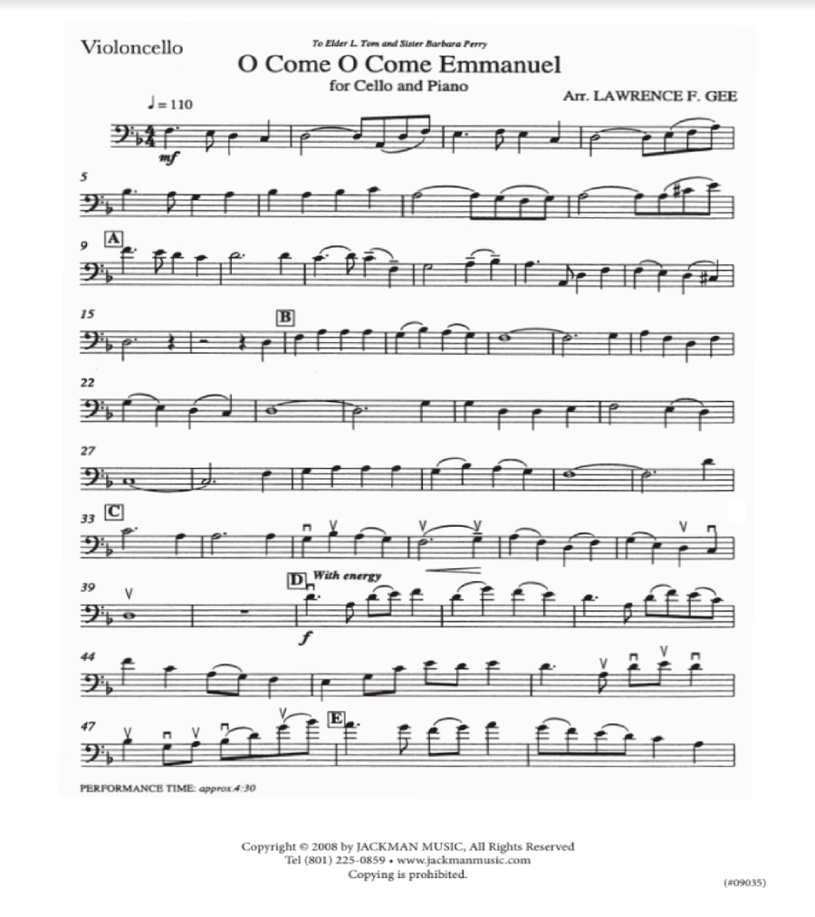 O Come, O Come Emmanuel Choir scores gallery preview page 2