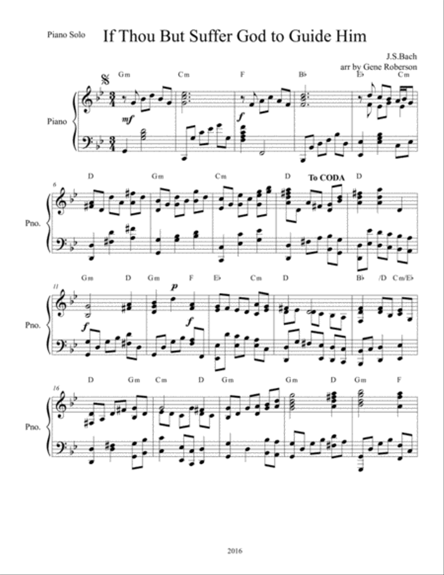 If Thou But Suffer God to Guide Him Piano Solo Piano Solo scores gallery preview page 2