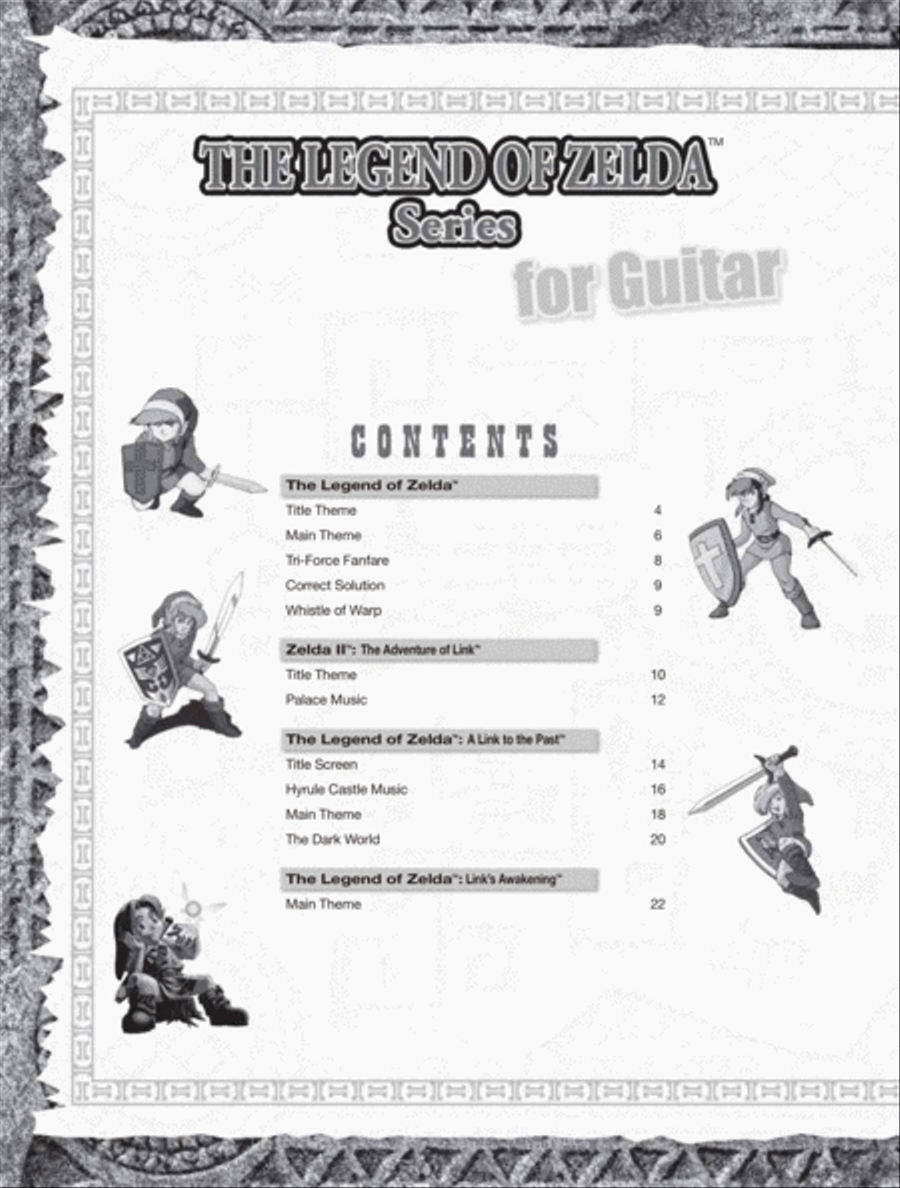 The Legend of Zelda Series for Guitar Guitar Tablature scores gallery preview page 2