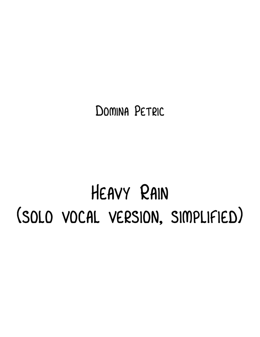 Heavy Rain Heavy Rain Alto Voice scores gallery preview page 1