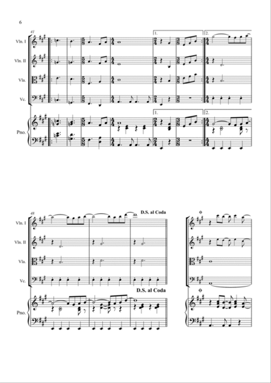Here Comes The Sun String Quartet scores gallery preview page 6