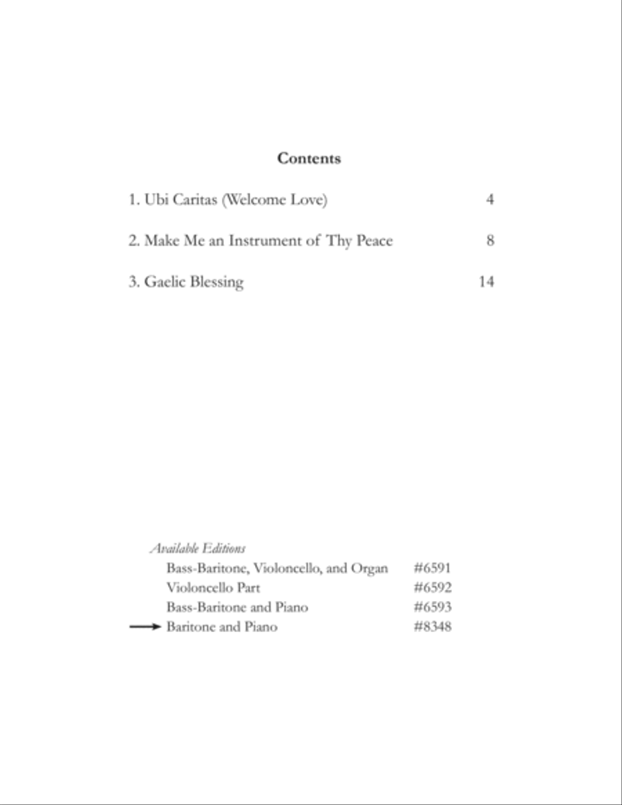 Prayers and Blessings Baritone Voice scores gallery preview page 1