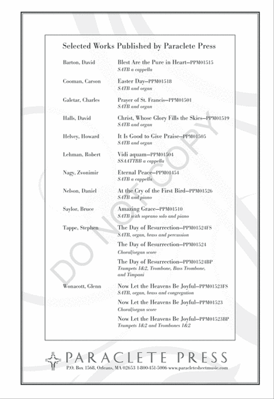 At the Cry of the First Bird 4-Part scores gallery preview page 9