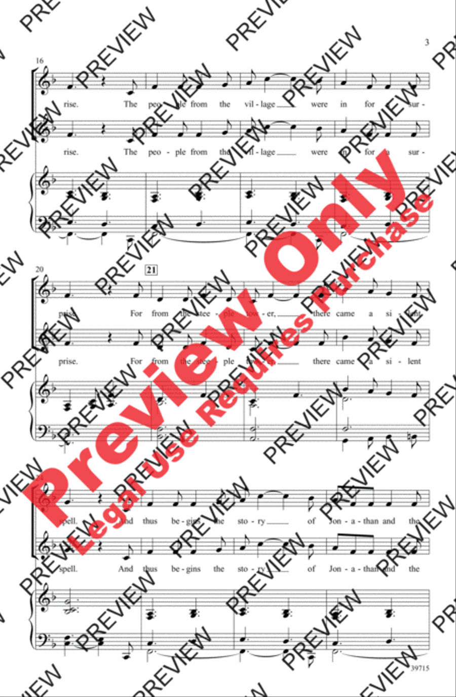 Jonathan's Bell Carol Women's Choir scores gallery preview page 3