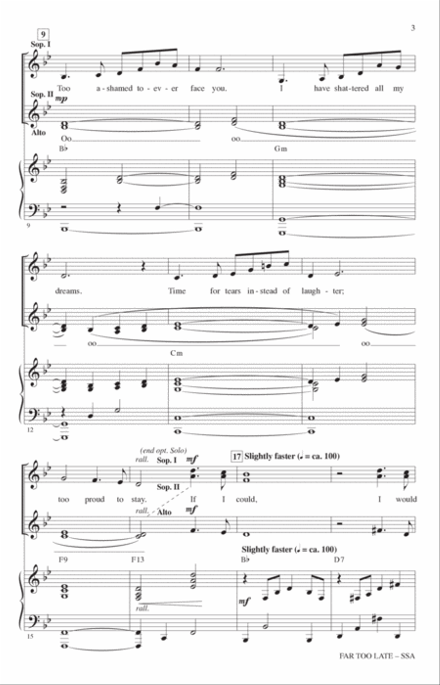 Far Too Late (from Cinderella) (arr. Mac Huff) SSA scores gallery preview page 2