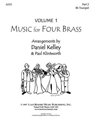 Book cover for Music for Four Brass - Volume 1 - Part 2 Trumpet in Bb 60121