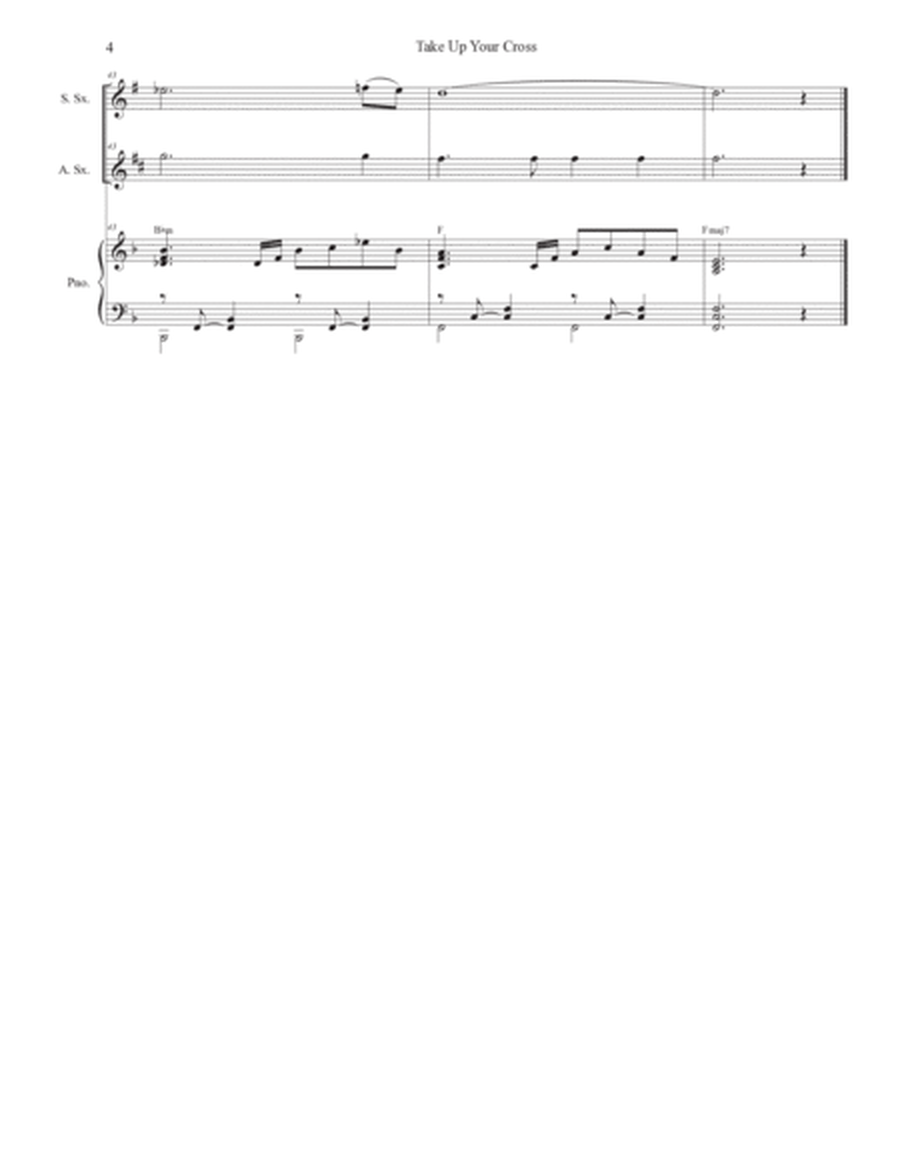 Take Up Your Cross (Duet for Soprano and Alto Saxophone) image number null