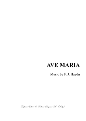 Book cover for AVE MARIA - J. Haydn - For SATB Choir