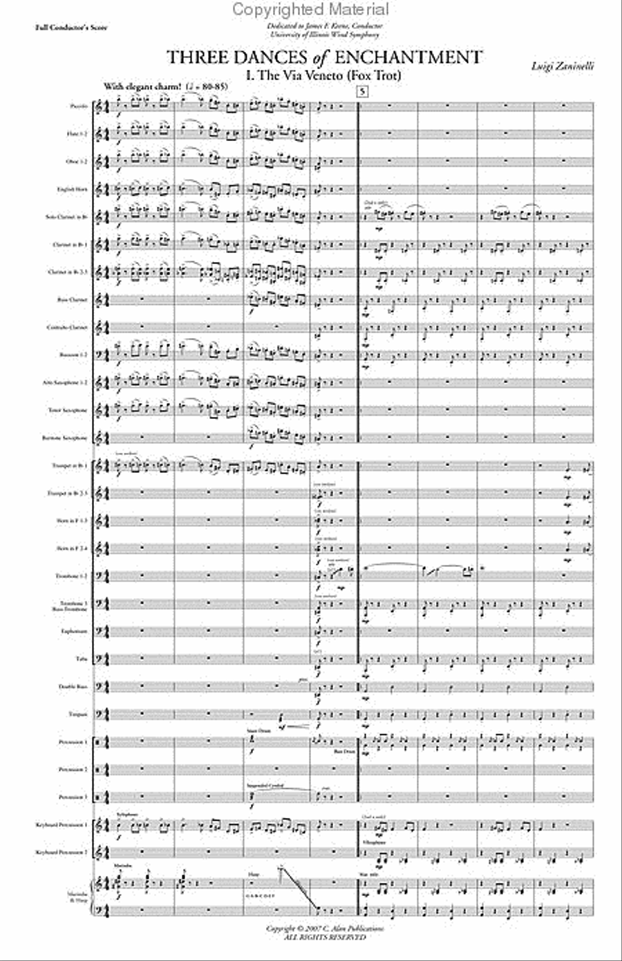 Three Dances of Enchantment Concert Band scores gallery preview page 2