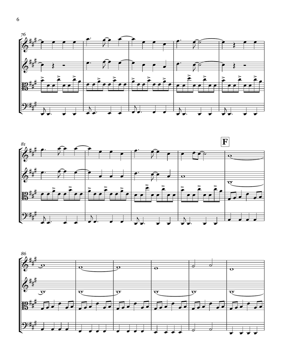 Ocean Avenue String Quartet scores gallery preview page 6