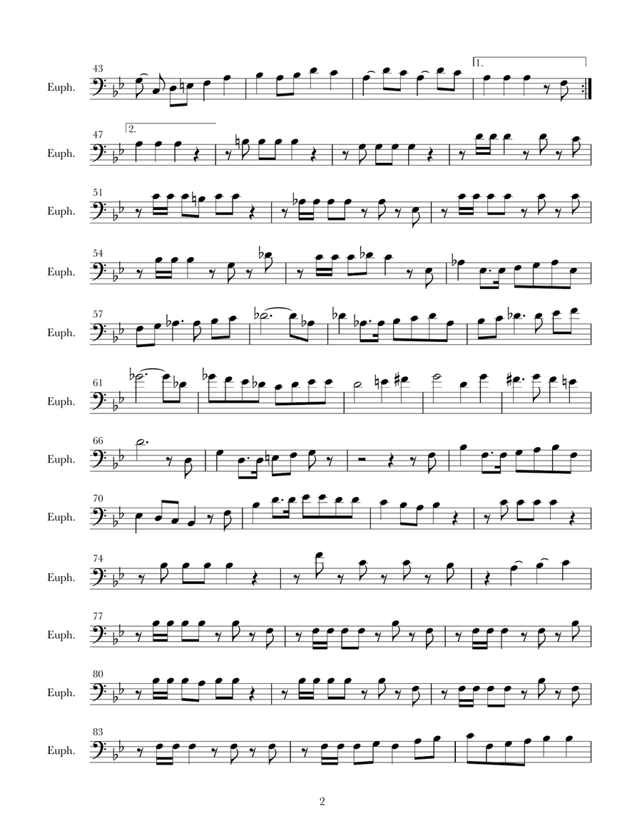 Sounds of Praise (Church Sonata for Tuba Quartet) Tuba Quartet scores gallery preview page 2