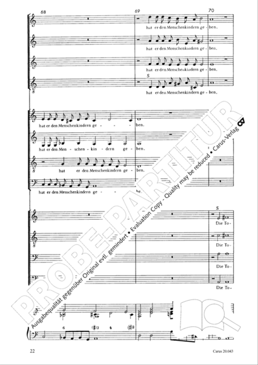 Nicht uns, Herr, sondern deinen Namen 4-Part scores gallery preview page 23