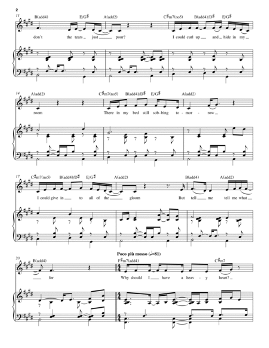 Requiem (Solo Version) (from Dear Evan Hansen) Voice scores gallery preview page 2