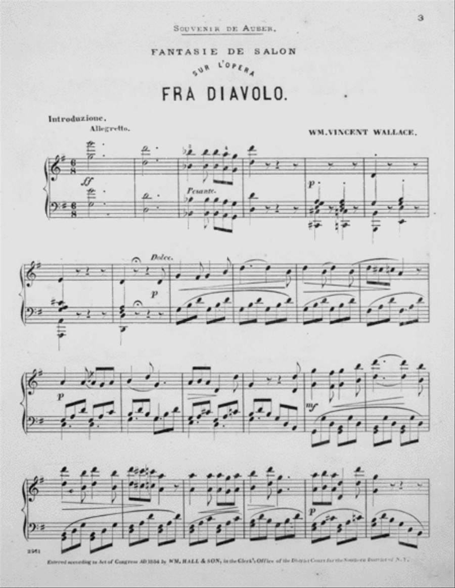 Souvenir De L'Opera. Souvenir De Auber. Fantasie De Salon Piano Solo scores gallery preview page 2