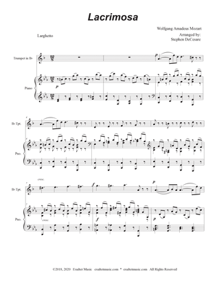 Book cover for Lacrimosa (Bb-Trumpet solo and Piano)