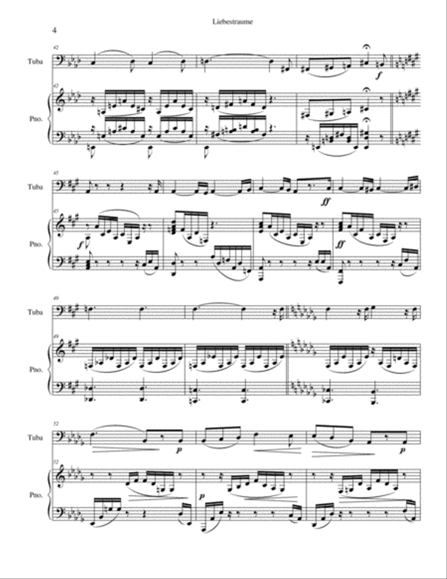 Liebestraume Liebestraume Piano scores gallery preview page 4