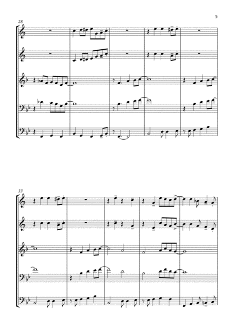 When the Saints Go Marching In - Brass Quartet Brass Quartet scores gallery preview page 5