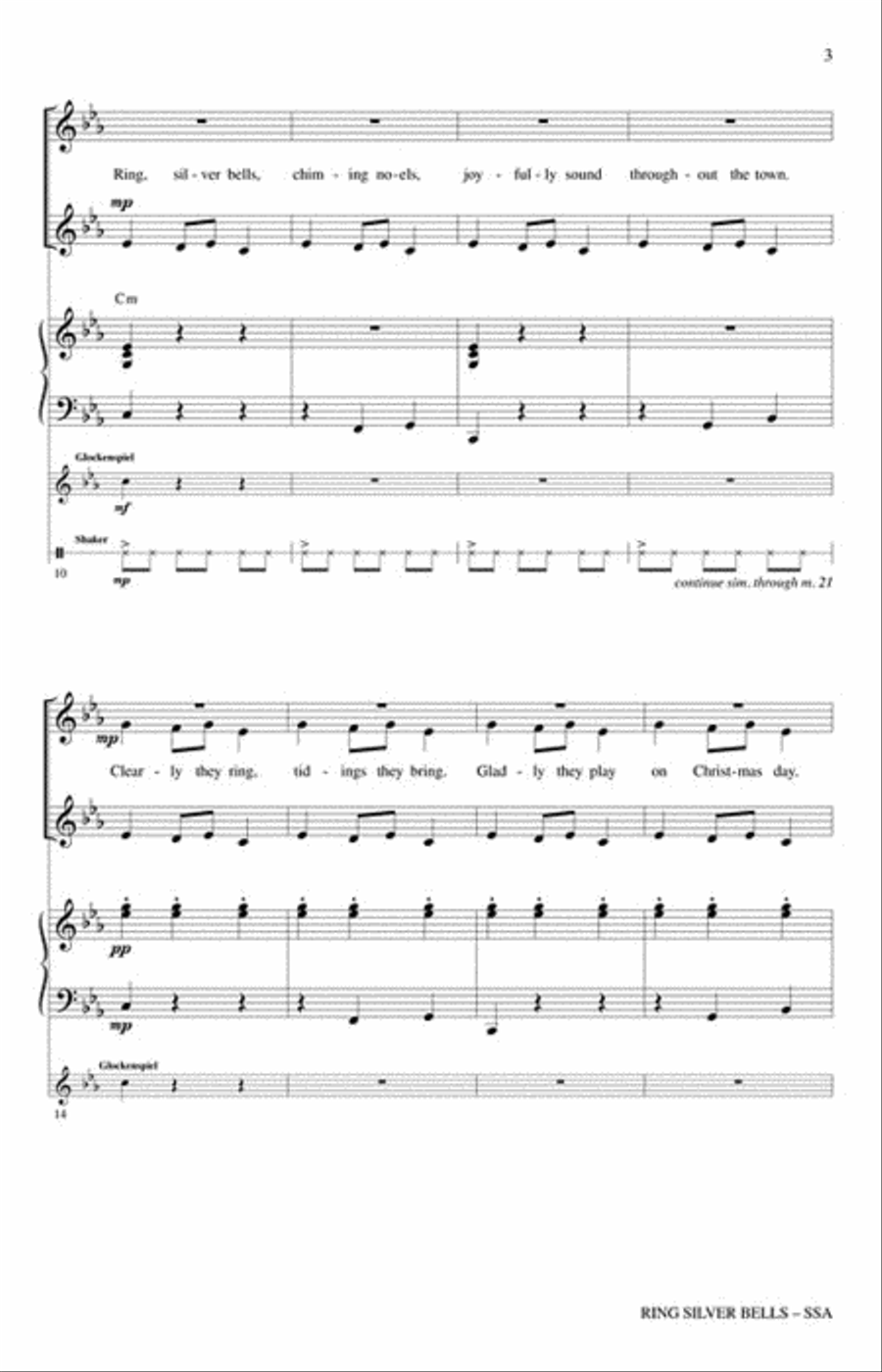 Ring Silver Bells Ring Silver Bells SSA scores gallery preview page 3