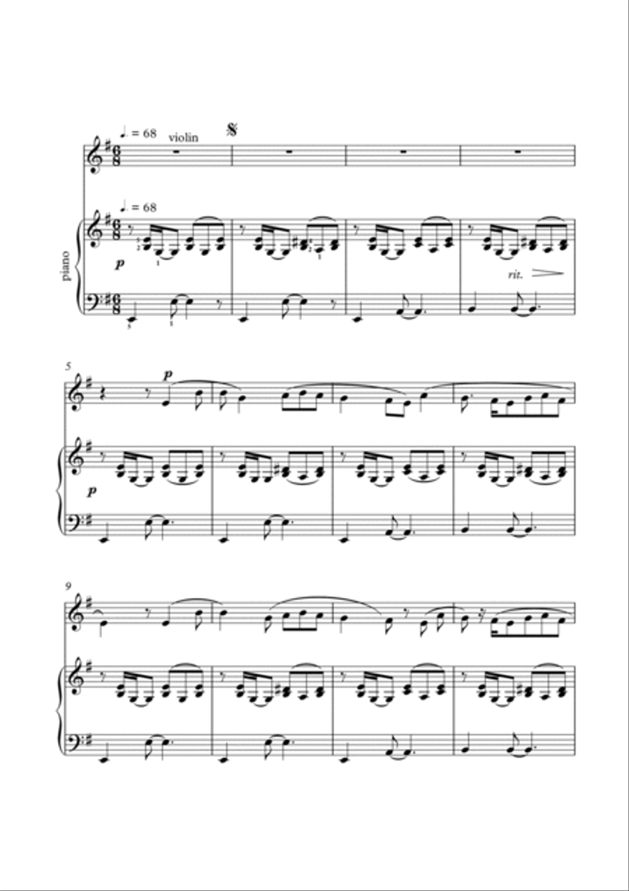 Morocco Night Piano Violin duet String Duet scores gallery preview page 2