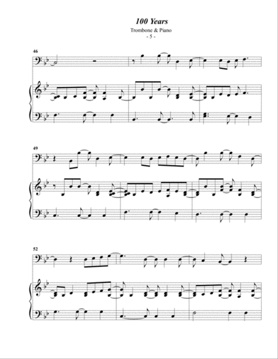 100 Years Piano scores gallery preview page 5