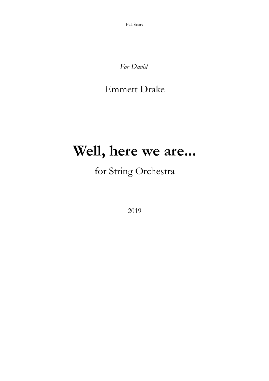 Well, here we are...