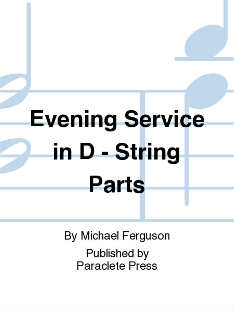 Evening Service in D - String Parts Choir scores gallery preview page 1