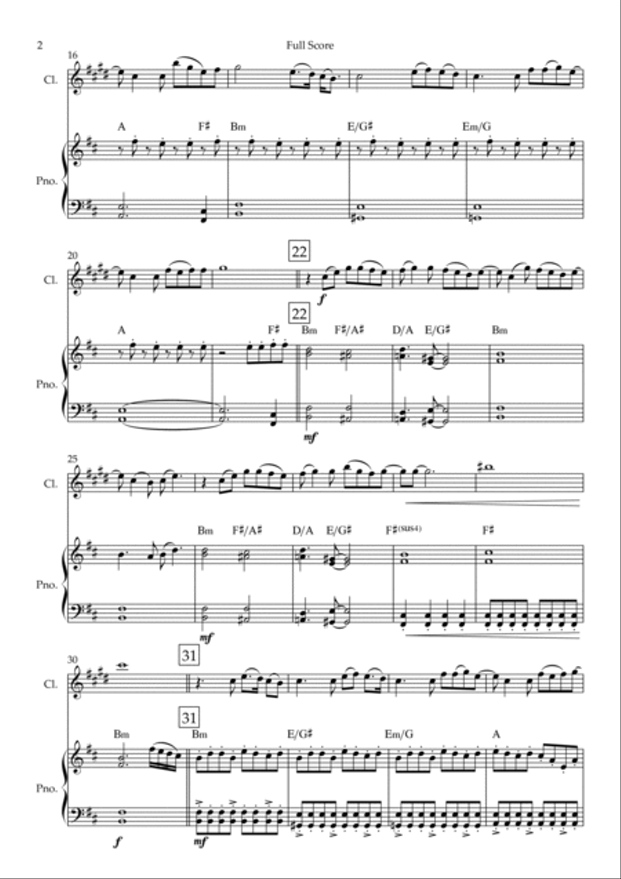 Toss A Coin To Your Witcher B-Flat Clarinet scores gallery preview page 2