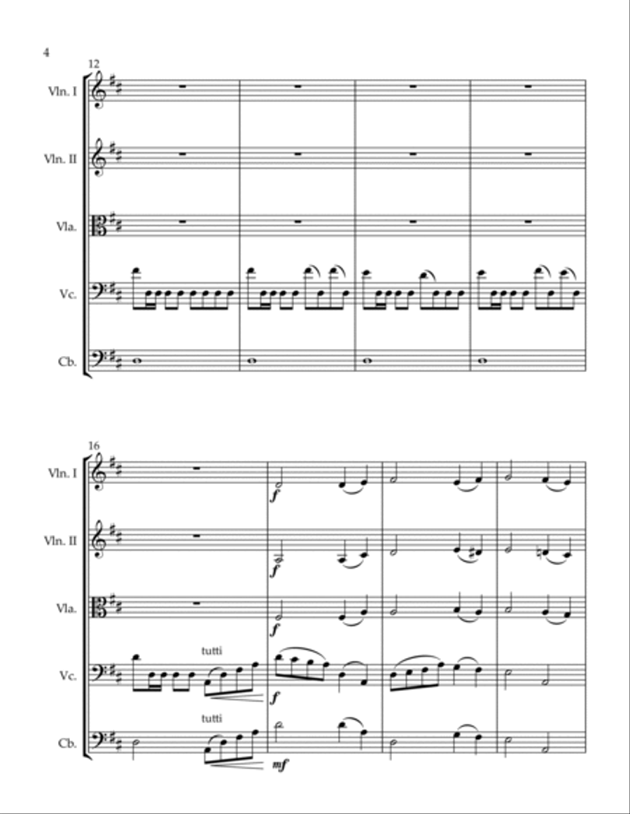 When I Survey and Just a Closer String Orchestra scores gallery preview page 4