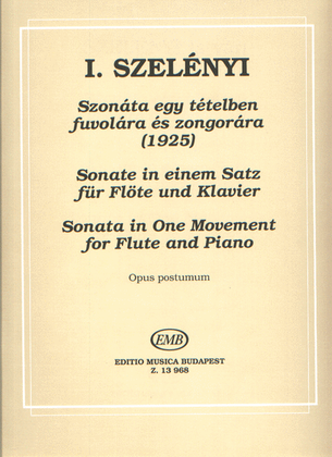 Book cover for Sonate in einem Satz (1925) op.post.