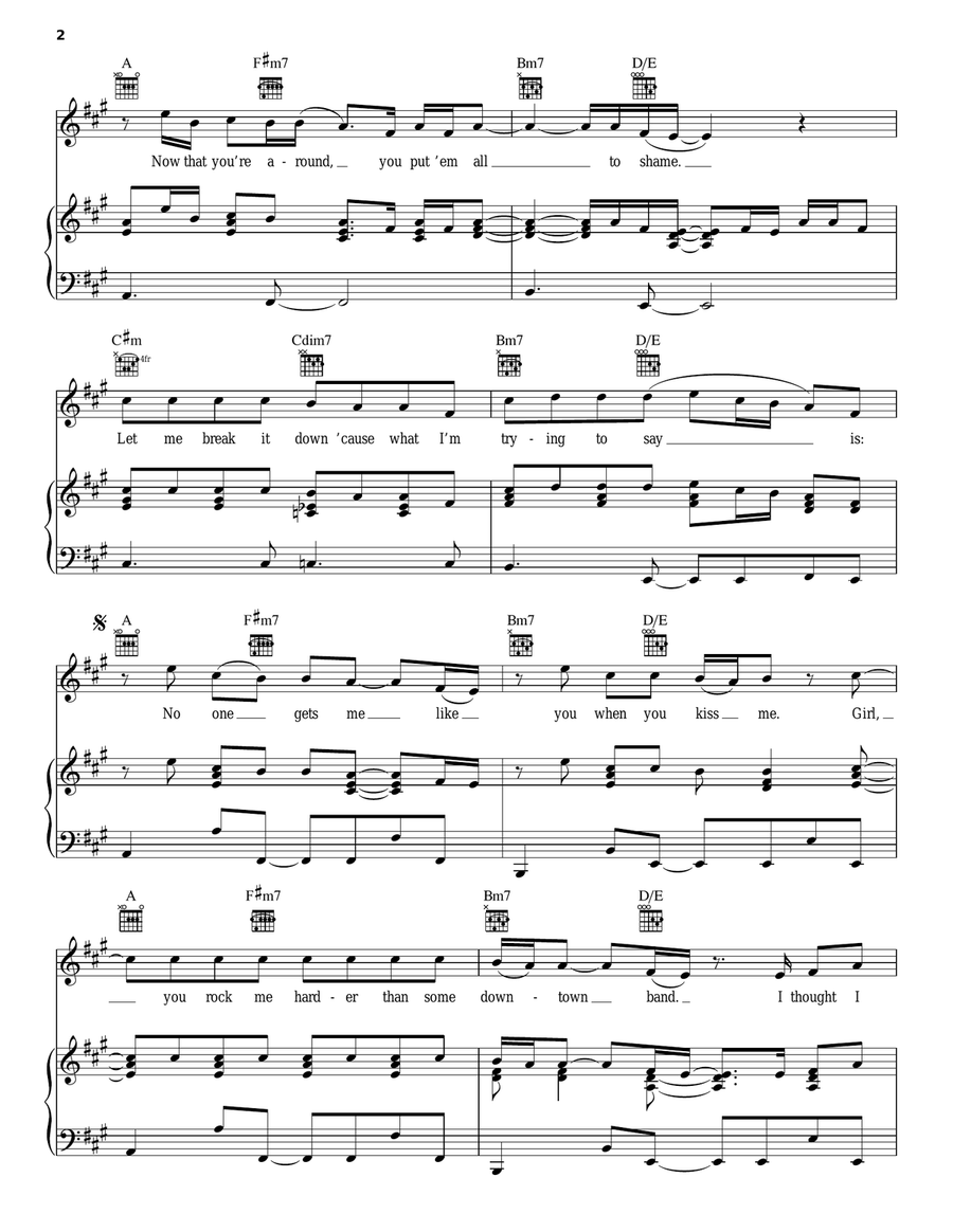 You Piano, Vocal, Guitar scores gallery preview page 2