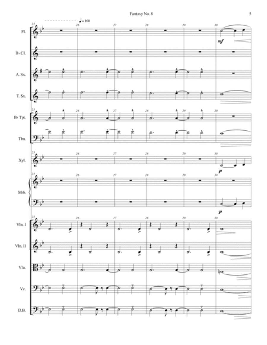 Fantasy No. 8 Full Orchestra scores gallery preview page 5