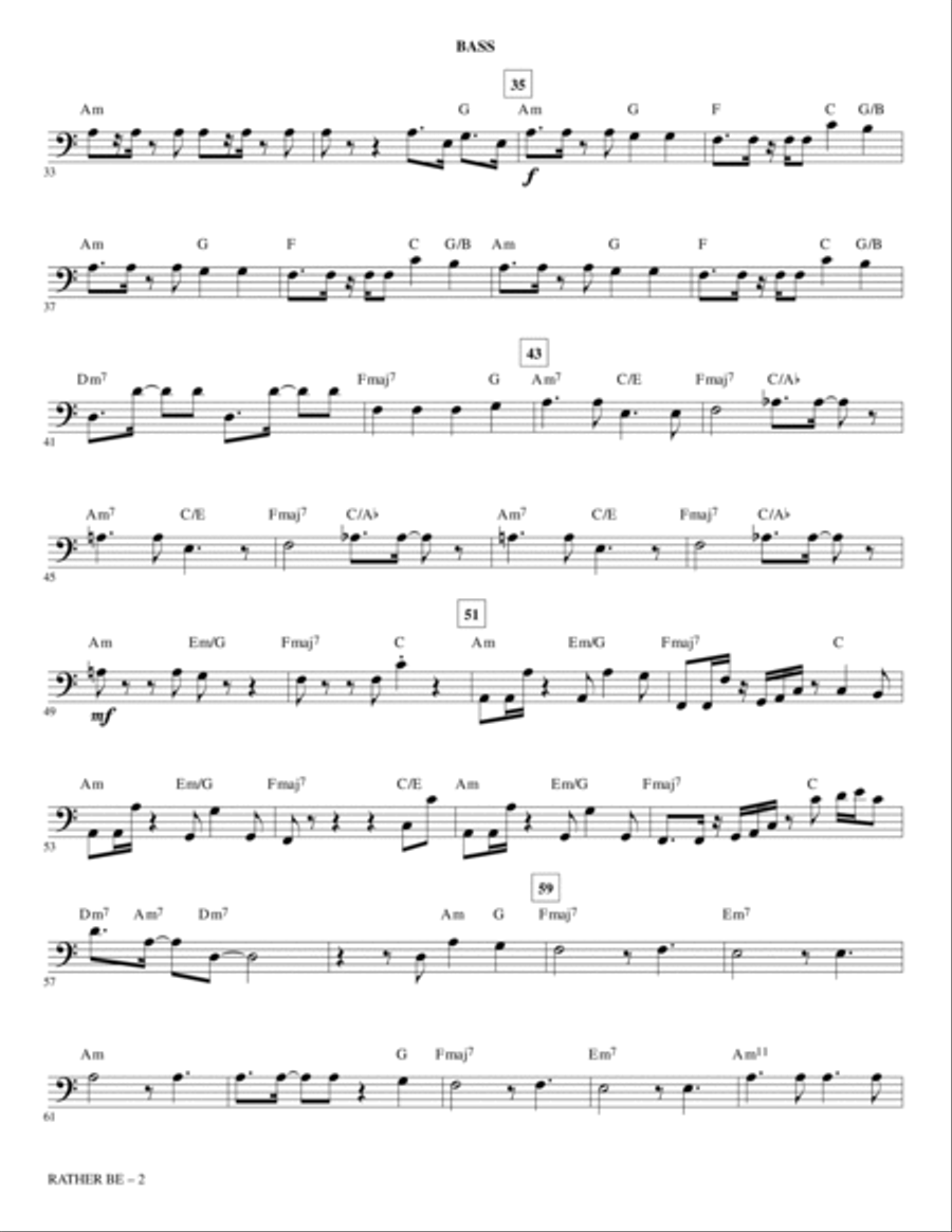 Rather Be - Bass Choir scores gallery preview page 2