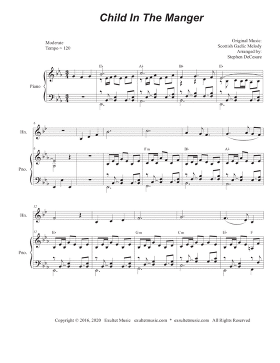 Child In The Manger (French Horn solo and Piano) image number null