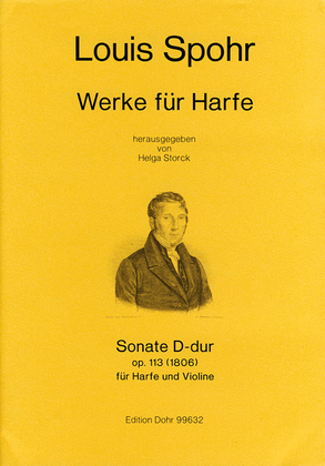 Book cover for Sonate für Harfe und Violine D-Dur op. 113 (1806) (Original-Tonart)
