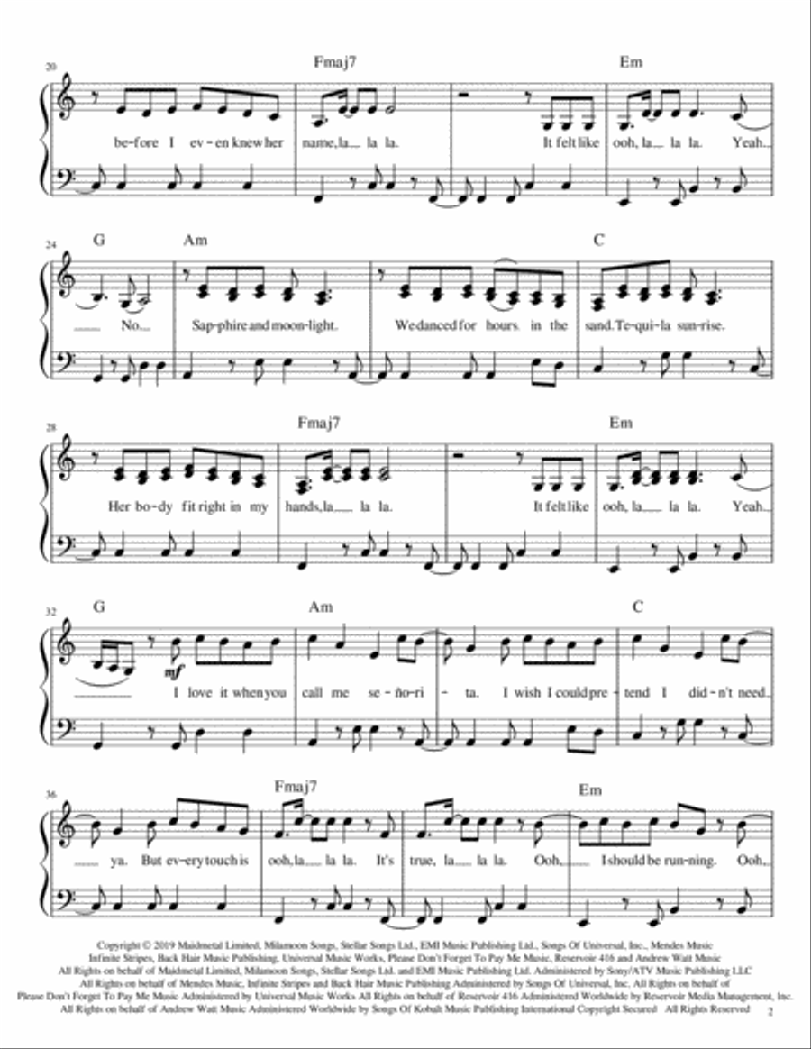 Senorita Voice scores gallery preview page 2