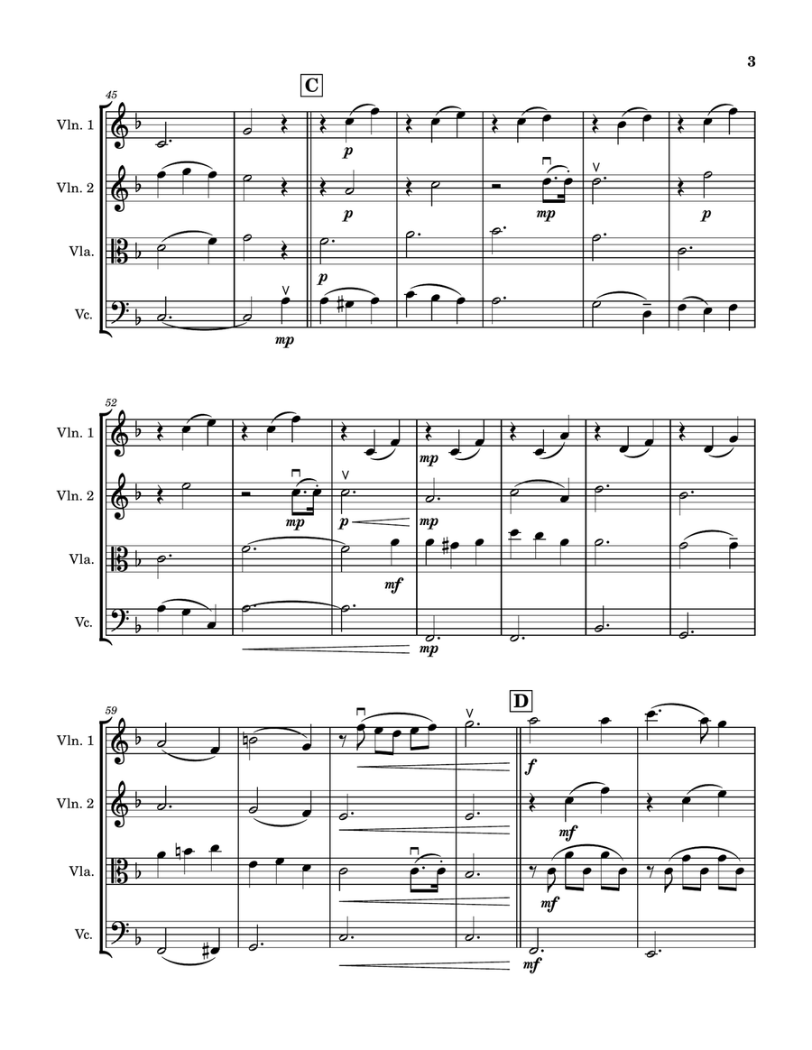 Turn Your Eyes Upon Jesus String Quartet scores gallery preview page 3