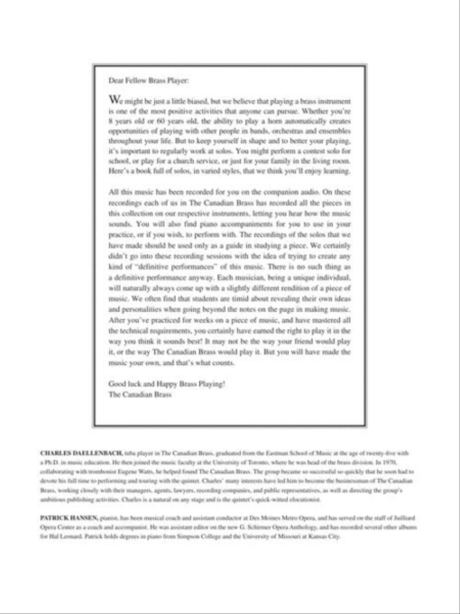 Canadian Brass Book of Easy Tuba Solos Tuba scores gallery preview page 4